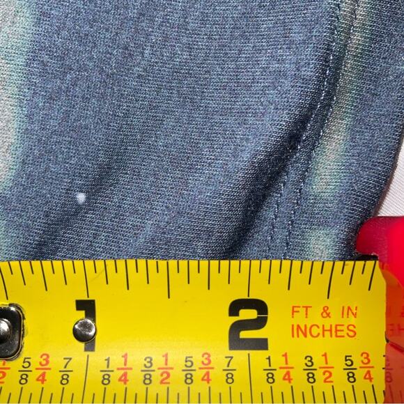 ASOS Blue Tie Dye Bodycon Crewneck T-shirt Dress  4 Comfy Cozycore Hippie Casual - Picture 7 of 9